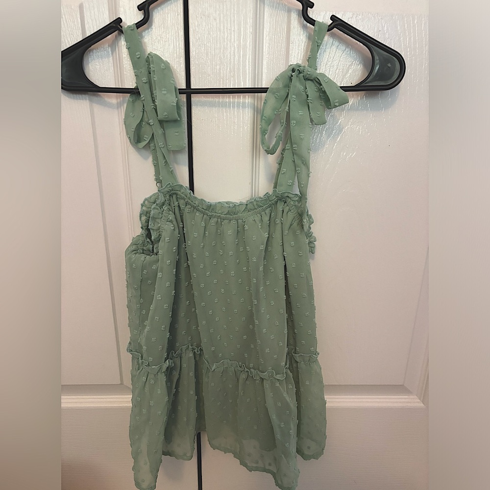 Sea foam green tank textured tank top from Altar’d state.